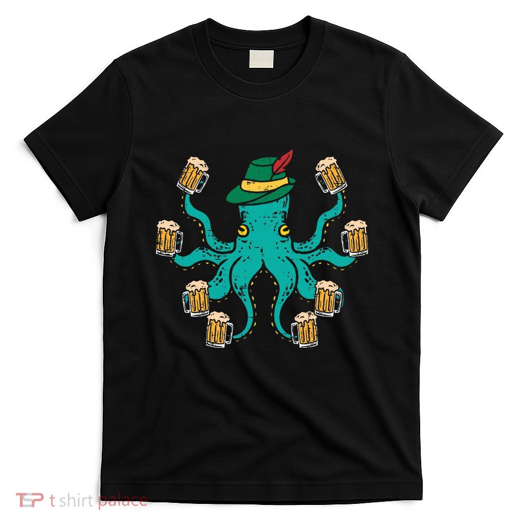 German Octopus Oktoberfest Funny Bavarian Festival T-Shirt