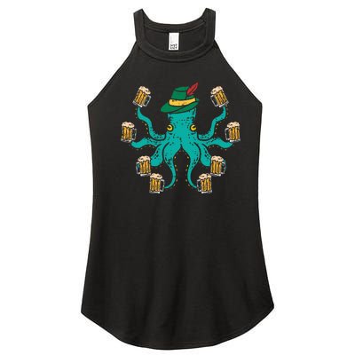 German Octopus Oktoberfest Funny Bavarian Festival Women’s Perfect Tri Rocker Tank