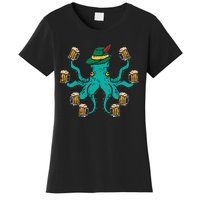 German Octopus Oktoberfest Funny Bavarian Festival Women's T-Shirt