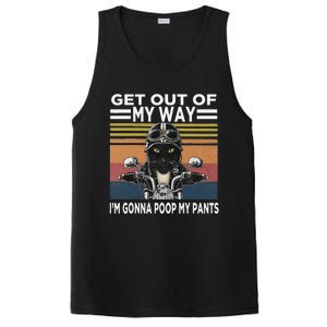 Get Out Of My Way Gonna Poop My Pants Funny Meme Cat Retro PosiCharge Competitor Tank