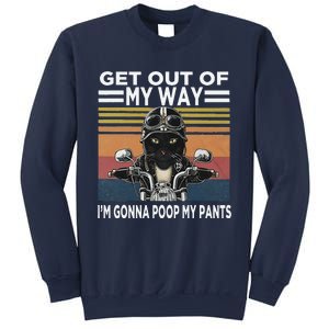 Get Out Of My Way Gonna Poop My Pants Funny Meme Cat Retro Sweatshirt