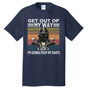 Get Out Of My Way Gonna Poop My Pants Funny Meme Cat Retro Tall T-Shirt