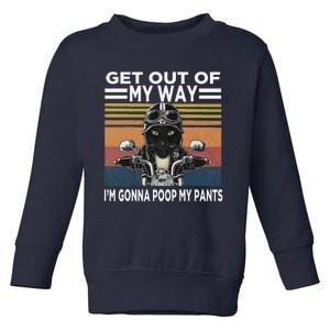 Get Out Of My Way Gonna Poop My Pants Funny Meme Cat Retro Toddler Sweatshirt