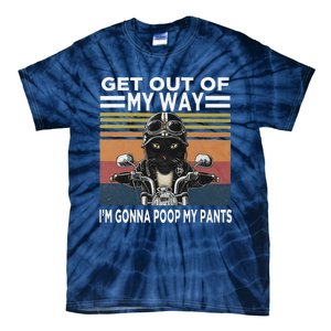 Get Out Of My Way Gonna Poop My Pants Funny Meme Cat Retro Tie-Dye T-Shirt