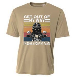 Get Out Of My Way Gonna Poop My Pants Funny Meme Cat Retro Cooling Performance Crew T-Shirt