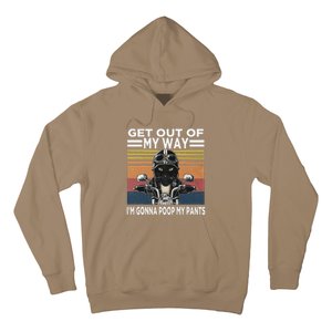 Get Out Of My Way Gonna Poop My Pants Funny Meme Cat Retro Hoodie