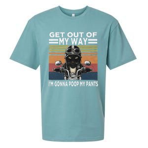 Get Out Of My Way Gonna Poop My Pants Funny Meme Cat Retro Sueded Cloud Jersey T-Shirt