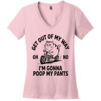 Get Out Of My Way Gonna Poop My Pants Women's V-Neck T-Shirt