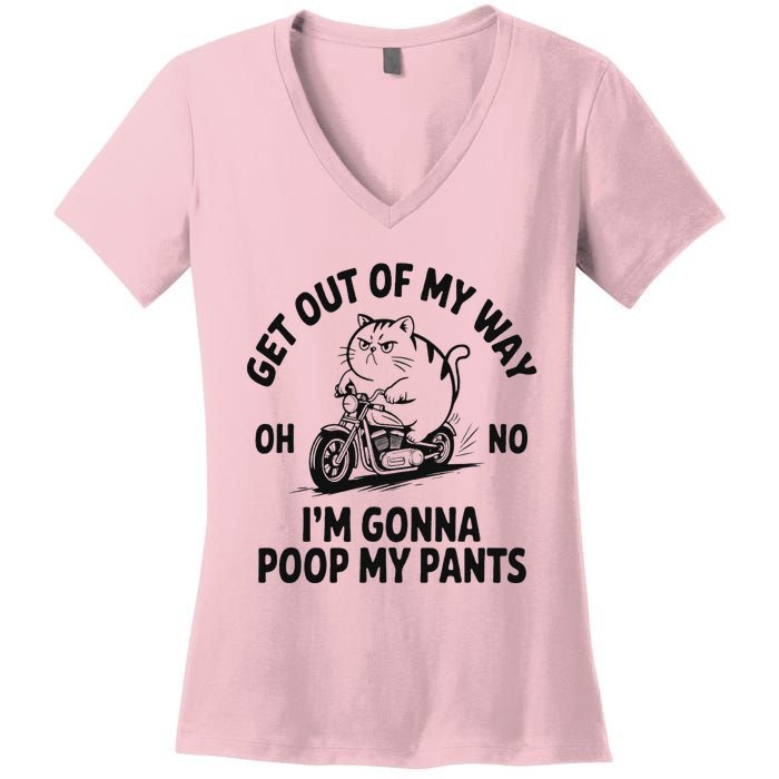 Get Out Of My Way Gonna Poop My Pants Women's V-Neck T-Shirt