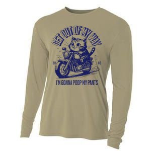 Get Out Of My Way Gonna Poop My Pants Funny Adult Humor Cooling Performance Long Sleeve Crew