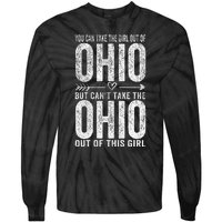 Girl Out Of Ohio Hometown Home Ohio Tie-Dye Long Sleeve Shirt