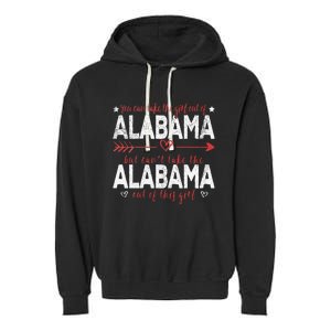 Girl Out Of Alabama Hometown Home Alabama Garment-Dyed Fleece Hoodie