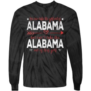 Girl Out Of Alabama Hometown Home Alabama Tie-Dye Long Sleeve Shirt