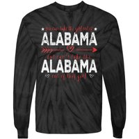 Girl Out Of Alabama Hometown Home Alabama Tie-Dye Long Sleeve Shirt