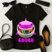 Gooba Shark Tekashi 6ix9ine Women's V-Neck T-Shirt