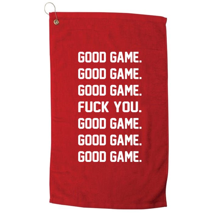 Good Game F You Platinum Collection Golf Towel