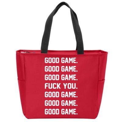 Good Game F You Zip Tote Bag