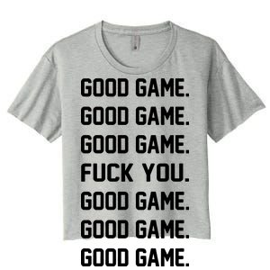 Good Game F You Women's Crop Top Tee