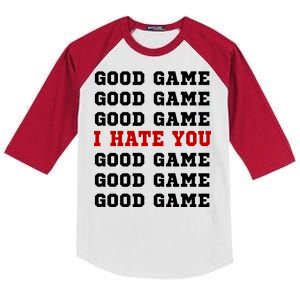 Good Game I Hate You Kids Colorblock Raglan Jersey