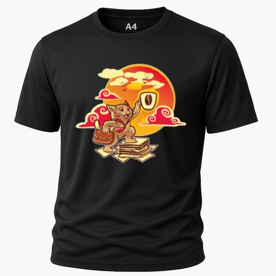 Good Mornign Coffe Cat Performance Shirt