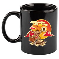 Good Mornign Coffe Cat 11oz C Handle Ceramic Mug