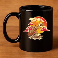 Good Mornign Coffe Cat 11oz C Handle Ceramic Mug