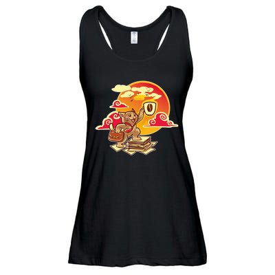 Good Mornign Coffe Cat Ladies Essential Flowy Tank