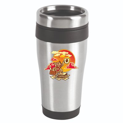Good Mornign Coffe Cat 16oz Travel Tumbler