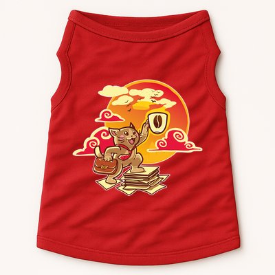 Good Mornign Coffe Cat Doggie Tank