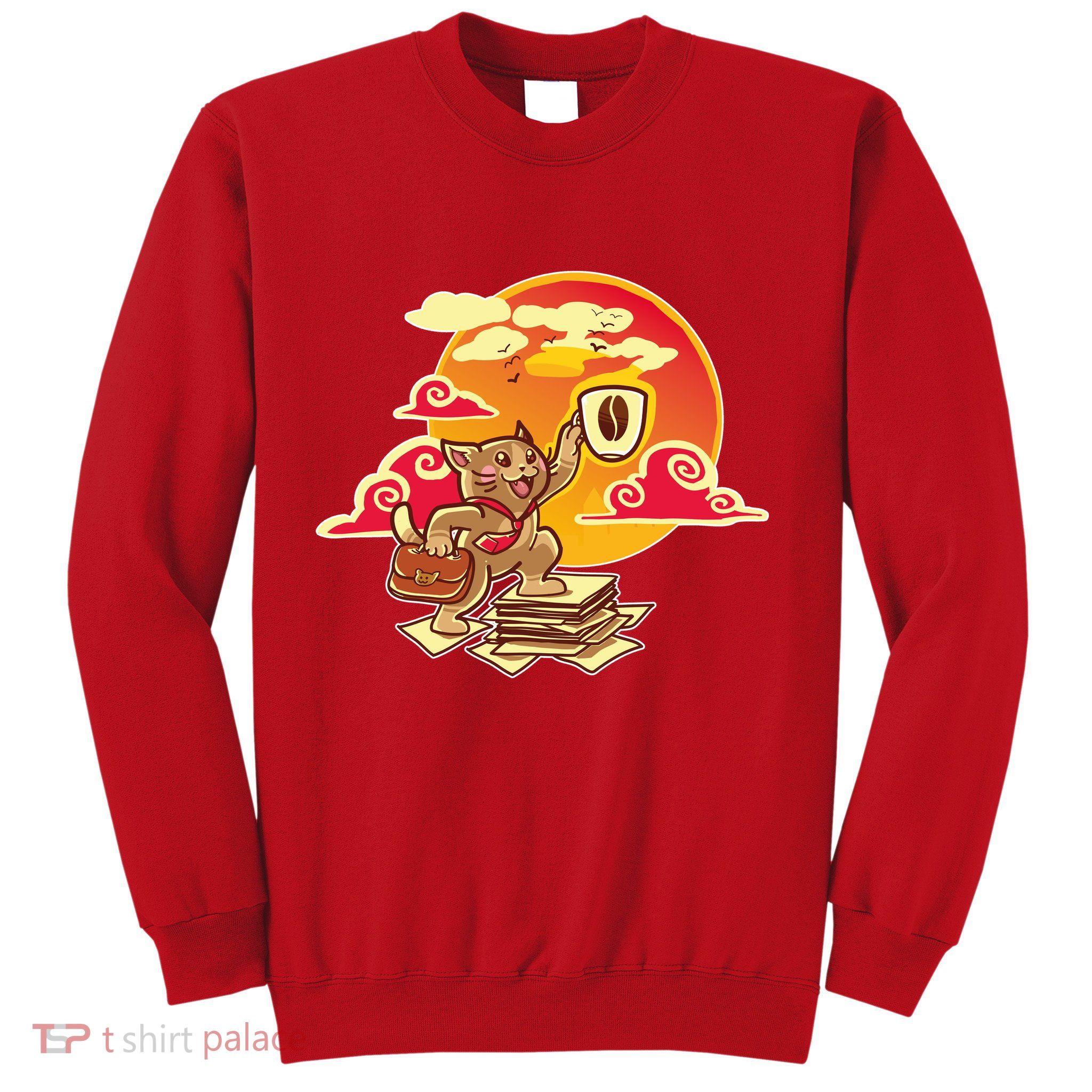Good Mornign Coffe Cat Sweatshirt