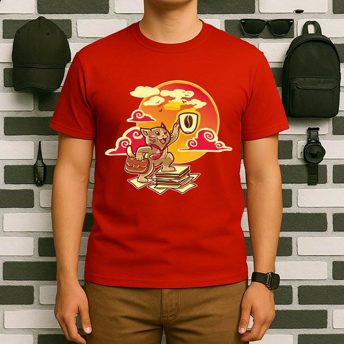 Good Mornign Coffe Cat T-Shirt