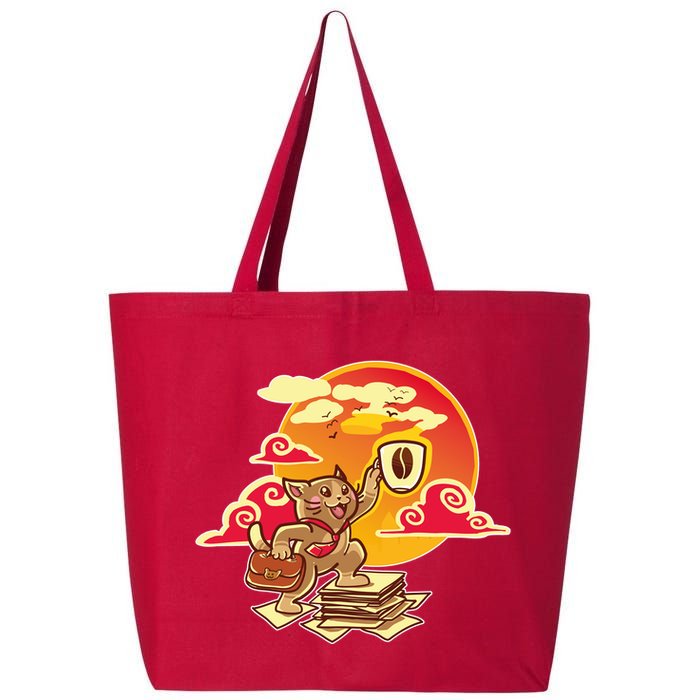 Good Mornign Coffe Cat 25L Jumbo Tote
