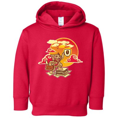 Good Mornign Coffe Cat Toddler Hoodie