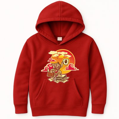 Good Mornign Coffe Cat Kids Hoodie