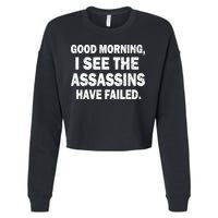 Good Morning Assassins Failed Cropped Pullover Crew