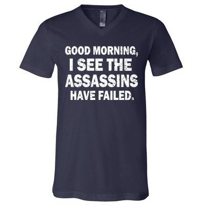 Good Morning Assassins Failed V-Neck T-Shirt