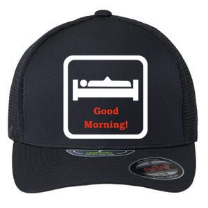 Good Morning Wood Funny Adult Humor Flexfit Unipanel Trucker Cap