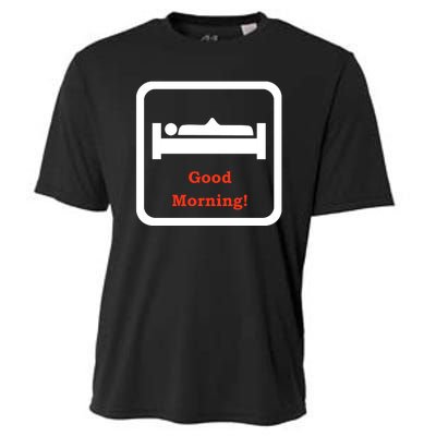 Good Morning Wood Funny Adult Humor Cooling Performance Crew T-Shirt