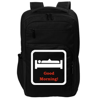 Good Morning Wood Funny Adult Humor Impact Tech Backpack