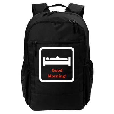 Good Morning Wood Funny Adult Humor Daily Commute Backpack