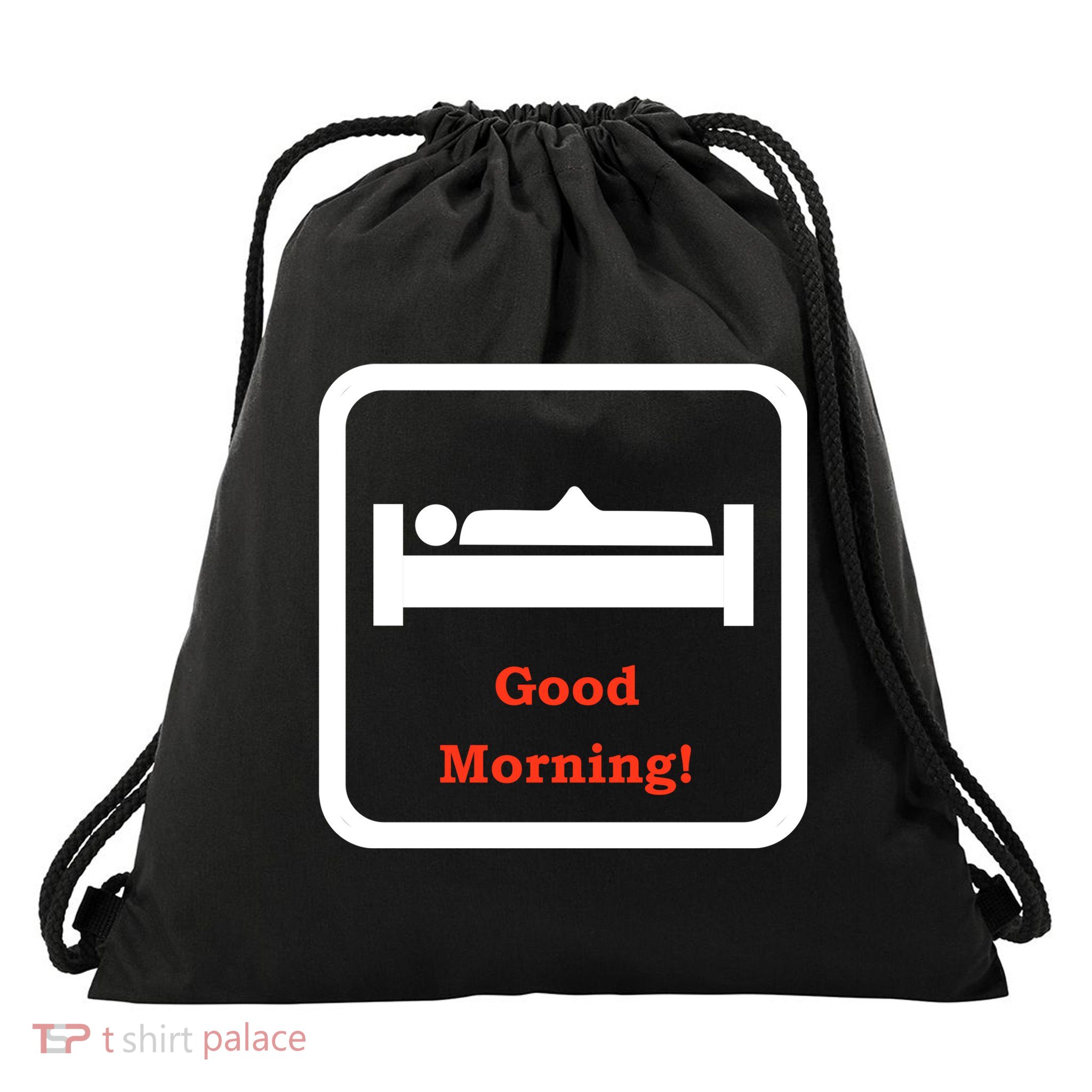 Good Morning Wood Funny Adult Humor Drawstring Bag
