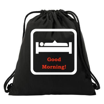 Good Morning Wood Funny Adult Humor Drawstring Bag