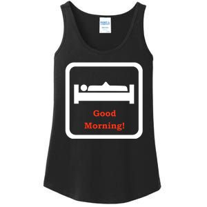 Good Morning Wood Funny Adult Humor Ladies Essential Tank