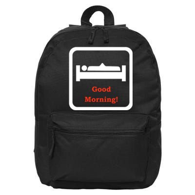 Good Morning Wood Funny Adult Humor 16 in Basic Backpack