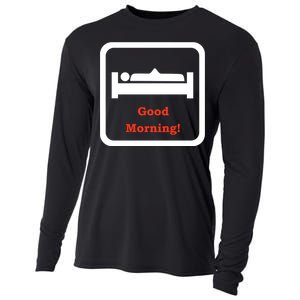 Good Morning Wood Funny Adult Humor Cooling Performance Long Sleeve Crew