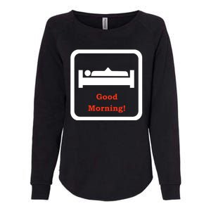 Good Morning Wood Funny Adult Humor Womens California Wash Sweatshirt