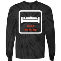 Good Morning Wood Funny Adult Humor Tie-Dye Long Sleeve Shirt