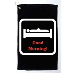 Good Morning Wood Funny Adult Humor Platinum Collection Golf Towel