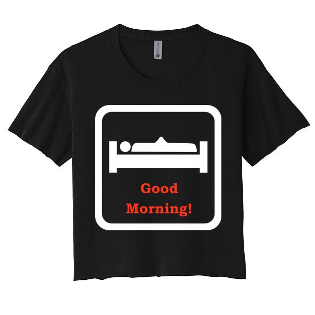 Good Morning Wood Funny Adult Humor Crop Top