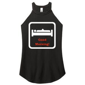 Good Morning Wood Funny Adult Humor Women's Perfect Tri Rocker Tank